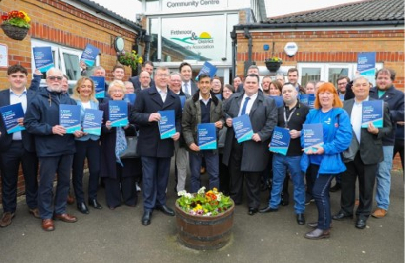 Peter Gibson with Rishi Sunak and Darlington Conservatives 
