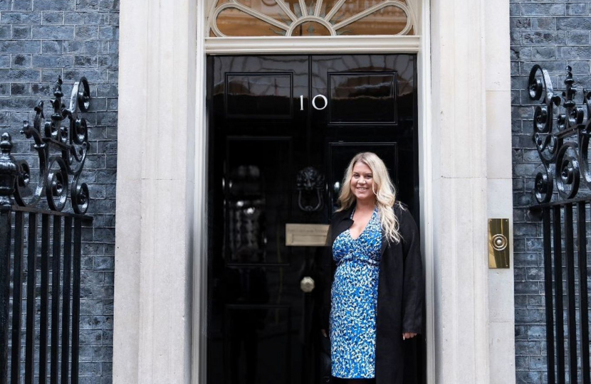 Anna Caygill, Service Manager of Family Help Darlington in Downing Street
