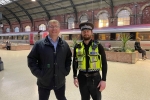 Peter Gibson MP and PC Tom Clough from British Transport Police